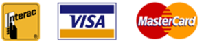 Visa, Mastercard,Interac